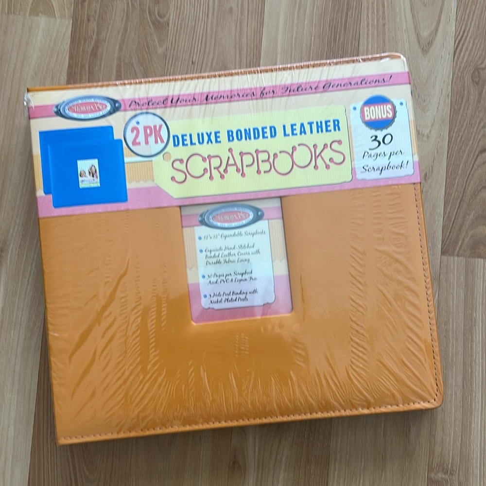 2 Pack Scrapbooks with Leather Cover